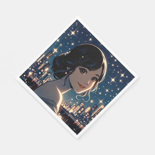 Starry Serenity Smile Serviette (Ecke)