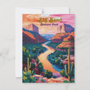 Starry Skies over Big Bend Postcard - Retro Texas Postkarte