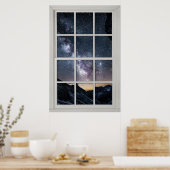 Starry Skies White Frame Illusion Poster (Küche)