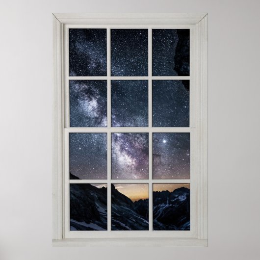 Starry Skies White Frame Illusion Poster (Vorne)