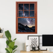 Starry Skies Window Illusion - Fake Window Poster (Heimbüro)