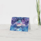 Starry Sky Adoption Dusche - Mond und Sterne Dankeskarte (Vorderseite)