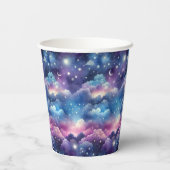 Starry Sky Baby Shower Pappbecher (Rückseite)