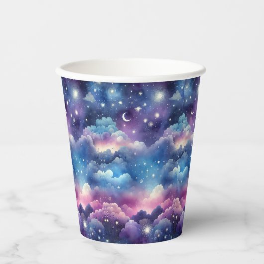 Starry Sky Baby Shower Pappbecher (Vorderseite)