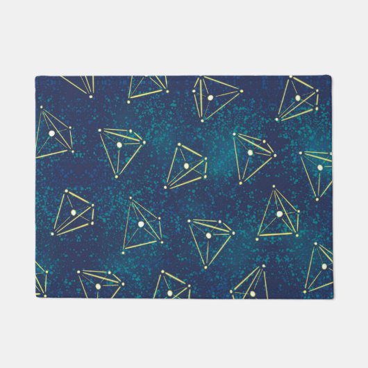 Starry Sky Chemistry Art - Molecule Constellations Fußmatte (Vorderseite)