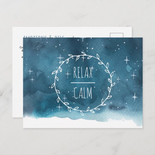 Starry Sky Emotional Essential Oils Class Postkarte (Vorne/Hinten)