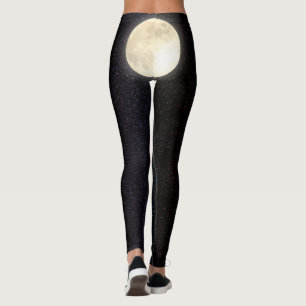 Starry Sky Full Moon Hintern Leggings