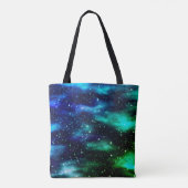 Starry Sky Galaxy Blue & Aquamarin Tasche (Rückseite)