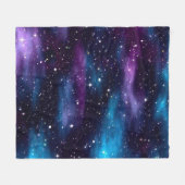 Starry Sky Galaxy Fleecedecke (Vorderseite (Horizontal))