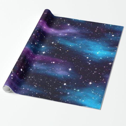 Starry Sky Galaxy Geschenkpapier (Ungerollt)