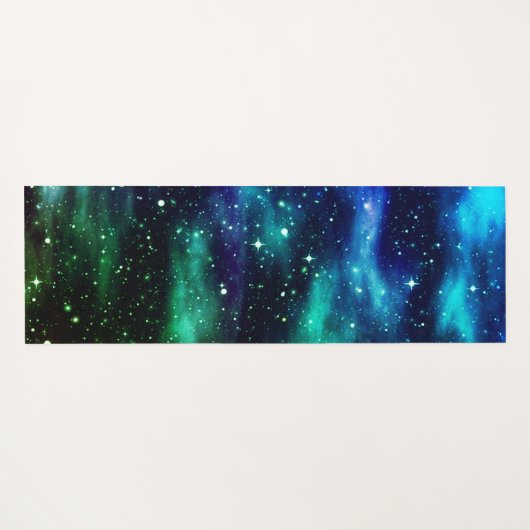 Starry Sky Galaxy Lila & Blue Yogamatte (Rückseite (Horizontal))