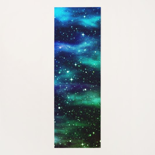 Starry Sky Galaxy Lila & Blue Yogamatte (Rückseite)