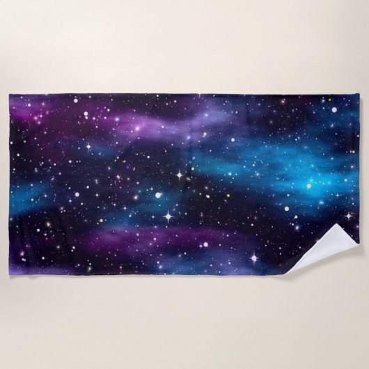 Starry Sky Galaxy Strandtuch (Vorderseite)