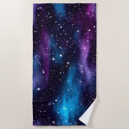 Starry Sky Galaxy Strandtuch (Vorderseite)