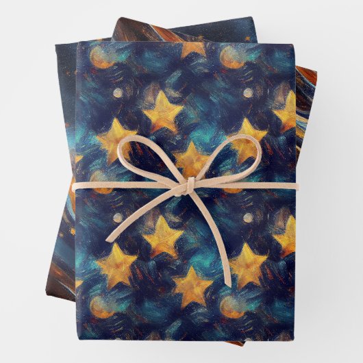 Starry Sky Geschenkpapier Set (Beispiel)