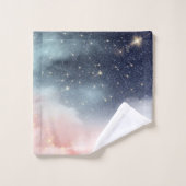 Starry Sky Hintergrund Badhandtuch Set (Waschlappen)