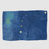 Starry Sky Illustration Golfhandtuch (Horizontal)