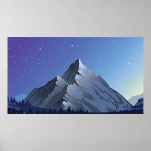 Starry Sky Illustration Poster (Vorne)
