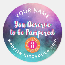 Starry Sky Innov8tive Posh Label Runder Aufkleber