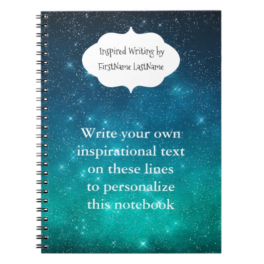 Starry Sky Inspirational Writing Notizblock (Vorderseite)