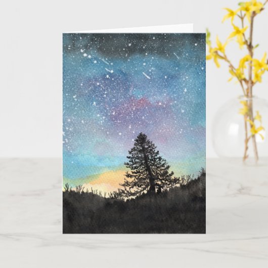 Starry Sky Karte (Gelbe Blume)