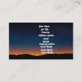 Starry Sky Landscape Visitenkarte (Rückseite)