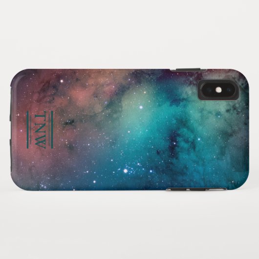Starry Sky Monogram Case-Mate iPhone Hülle (Rückseite (Horizontal))