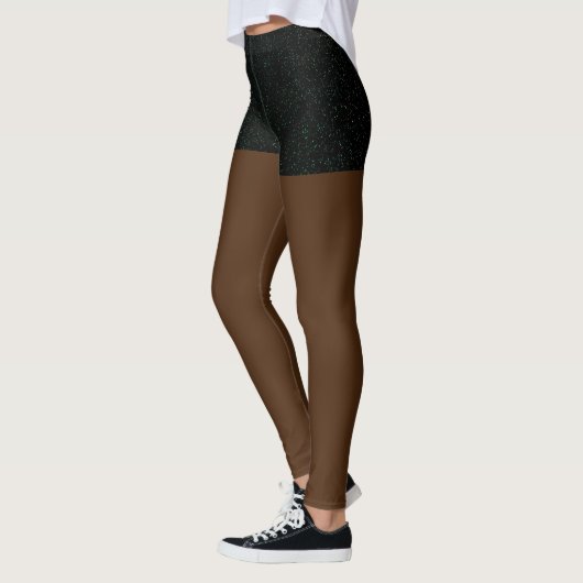Starry Sky Moon Hintern Afro-American Bare Legs Leggings (Links)