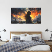 Starry Sky on Fire Leinwanddruck (Insitu (Schlafzimmer))