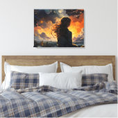 Starry Sky on Fire Leinwanddruck (Insitu (Schlafzimmer))