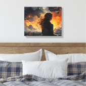 Starry Sky on Fire Leinwanddruck (Insitu (Schlafzimmer))