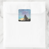 Starry Sky Quadratischer Aufkleber (Tasche)
