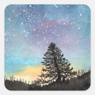 Starry Sky Quadratischer Aufkleber