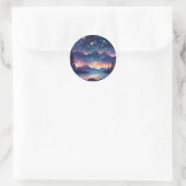 Starry Sky Serenity Runder Aufkleber (Tasche)