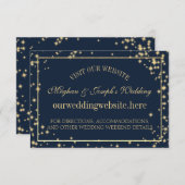 Starry Sky Sparkle Wedding Information Cards Begleitkarte (Vorne/Hinten)