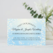 Starry Sky Sparkle Wedding Information Cards Begleitkarte (Stehend Vorderseite)