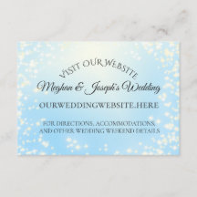 Starry Sky Sparkle Wedding Information Cards