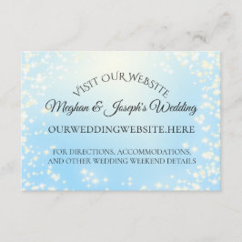 Starry Sky Sparkle Wedding Information Cards Begleitkarte
