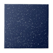 Starry Sky, Stars am Mitternachtsblau  Fliese (Vorderseite)