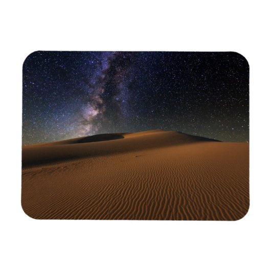 Starry Sky über der Sand Dunes Gobi Wüste Magnet (Horizontal)