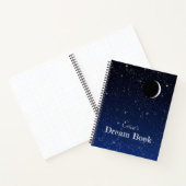 Starry Sky und Crescent Moon, Dream Journal Notizblock (Innenseite)