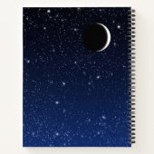 Starry Sky und Crescent Moon, Dream Journal Notizblock (Rückseite)