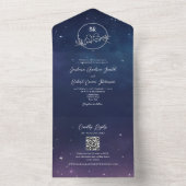 Starry Sky Wedding All In One Einladung (Innen Boden)