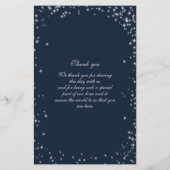 Starry Sky Wedding Dinner Menu (Rückseite)