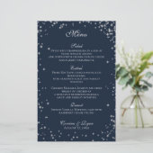 Starry Sky Wedding Dinner Menu (Stehend Vorderseite)