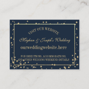 Starry Sky Wedding Information Insert