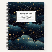 Starry Sky Wirbel Komposition Notebook Notizblock (Vorderseite)