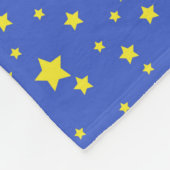 Starry Sky Yellow Stars Pretty Starlight Night Fleecedecke (Ecke)