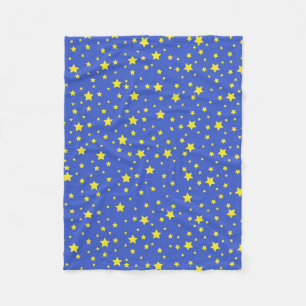 Starry Sky Yellow Stars Pretty Starlight Night Fleecedecke