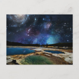 Starry Sky Yellowstone Nationalpark Postcard Postkarte